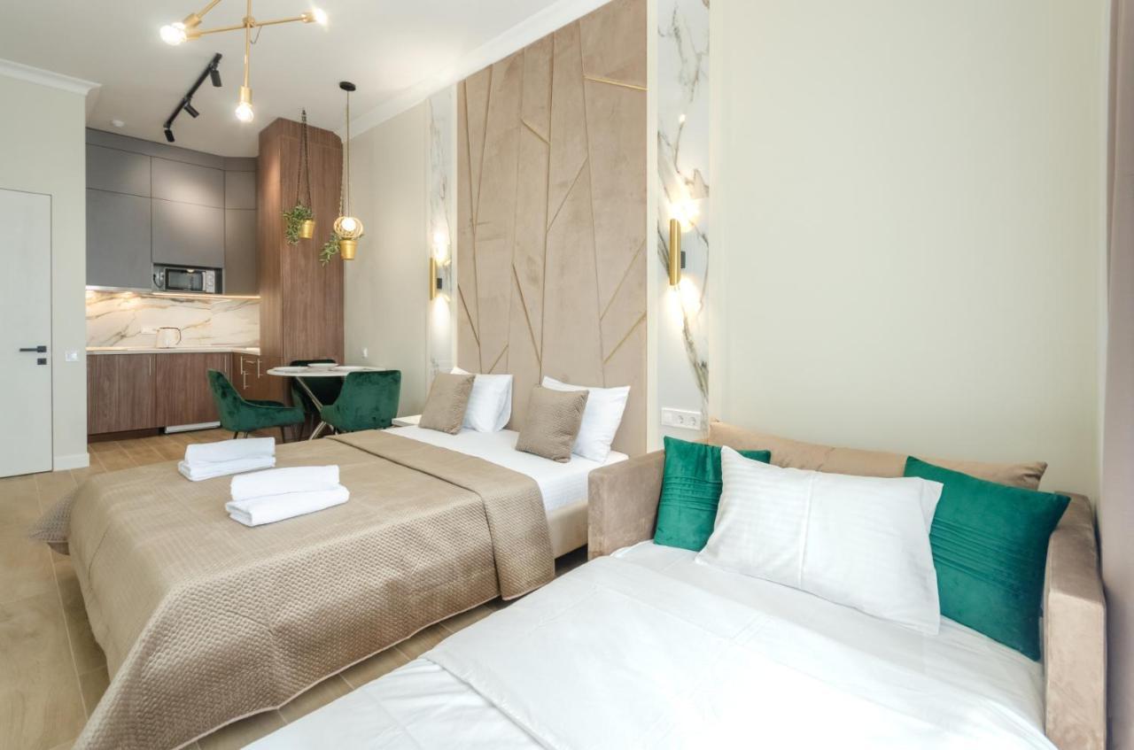 Modern New Cozy Apartment Kvartet Railway Station Kiev Bagian luar foto